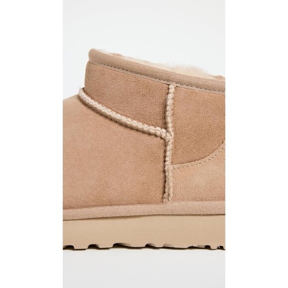 UGG Women's Sand Rounded Toe Sheepskin Lining Classic Ultra Mini Boot - Picture 5 of 5